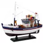 LEAN TOYS Keräilyesine Koristeellinen mallikalastusvene laiva varusteltu 37x34cm