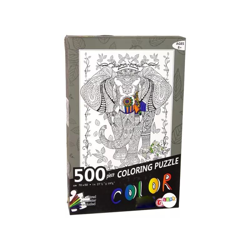 LEAN TOYS värit palapeli 500 elefantti