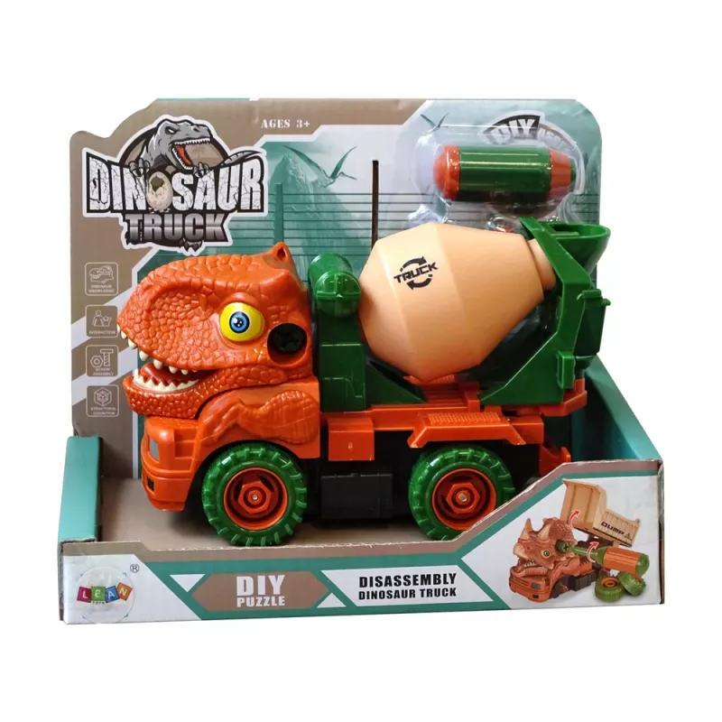 LEAN TOYS Betonimylly dinosaurus Unwrecker oranssi lisävaruste