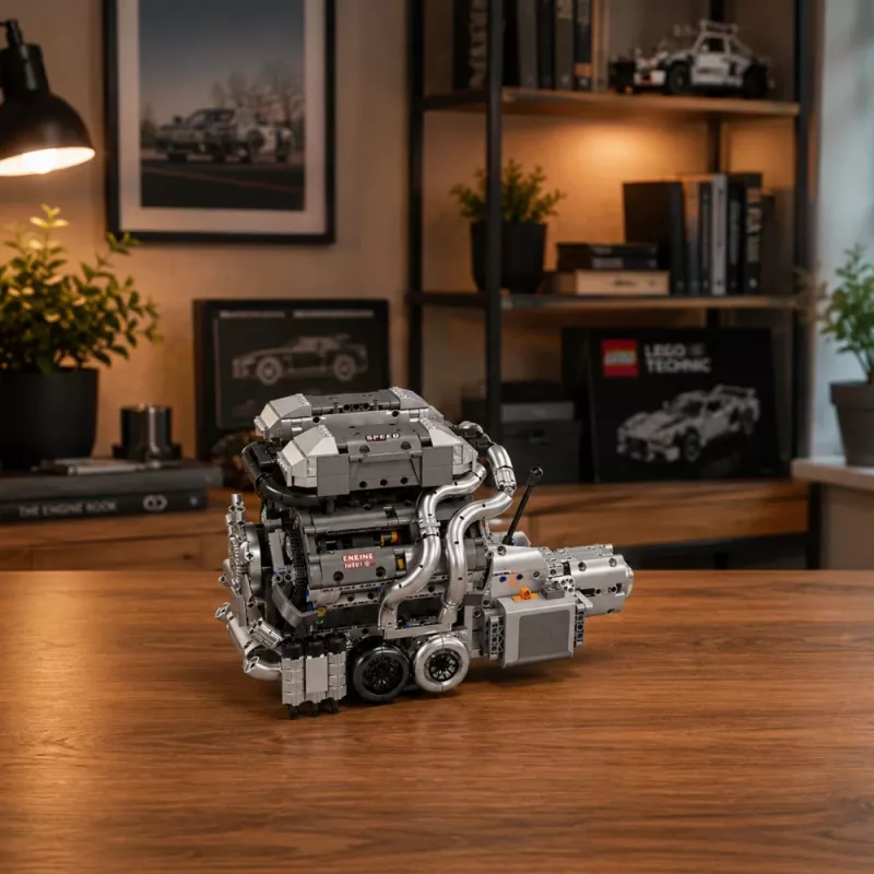LEAN TOYS rakennuspalikat auto moottori V8 vaihteisto 2024 el.