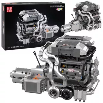 LEAN TOYS rakennuspalikat auto moottori V8 vaihteisto 2024 el.