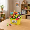 LEAN TOYS rakennuspalikat kukat värikäs kukkatarha pahvilaatikossa 73 kpl