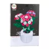 LEAN TOYS rakennuspalat vaaleanpunainen hortensia ruukussa 342 osaa