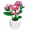 LEAN TOYS rakennuspalat vaaleanpunainen hortensia ruukussa 342 osaa