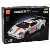 LEAN TOYS rakennuspalikat urheiluauto kauko-ohjaus RC valkoinen 1384 osaa