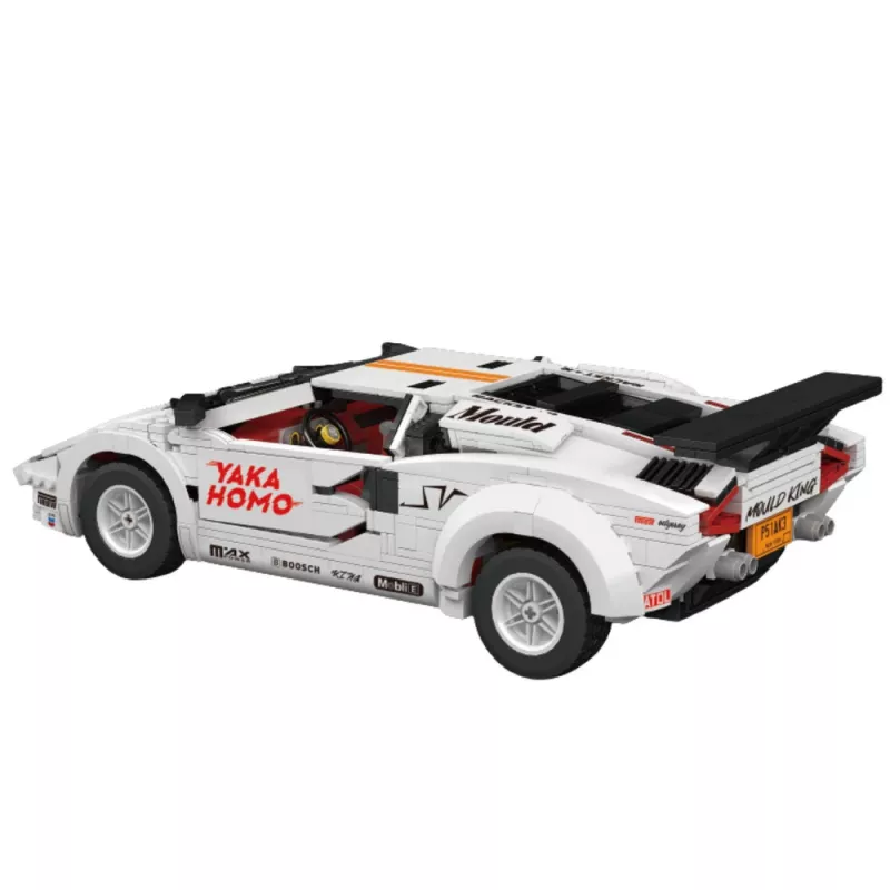 LEAN TOYS rakennuspalikat urheiluauto kauko-ohjaus RC valkoinen 1384 osaa
