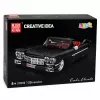 LEAN TOYS rakennuspalikat klassikkoauto avoauto Cadi-Elrado musta 1324 osaa