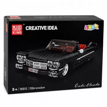 LEAN TOYS rakennuspalikat klassikkoauto avoauto Cadi-Elrado musta 1324 osaa