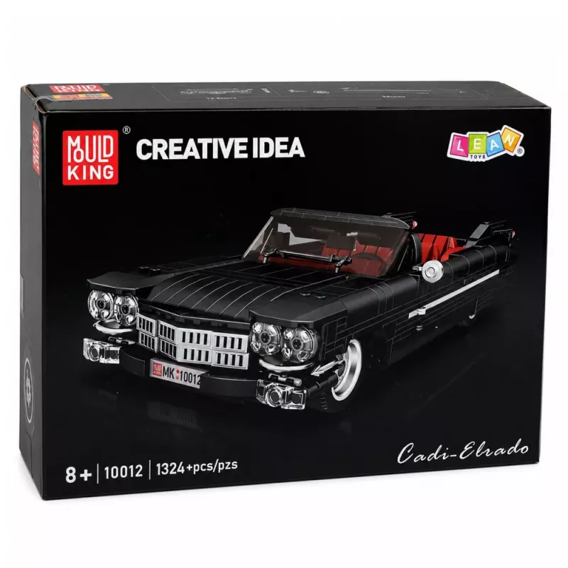 LEAN TOYS rakennuspalikat klassikkoauto avoauto Cadi-Elrado musta 1324 osaa