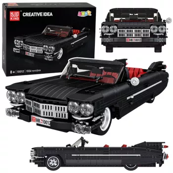 LEAN TOYS rakennuspalikat klassikkoauto avoauto Cadi-Elrado musta 1324 osaa
