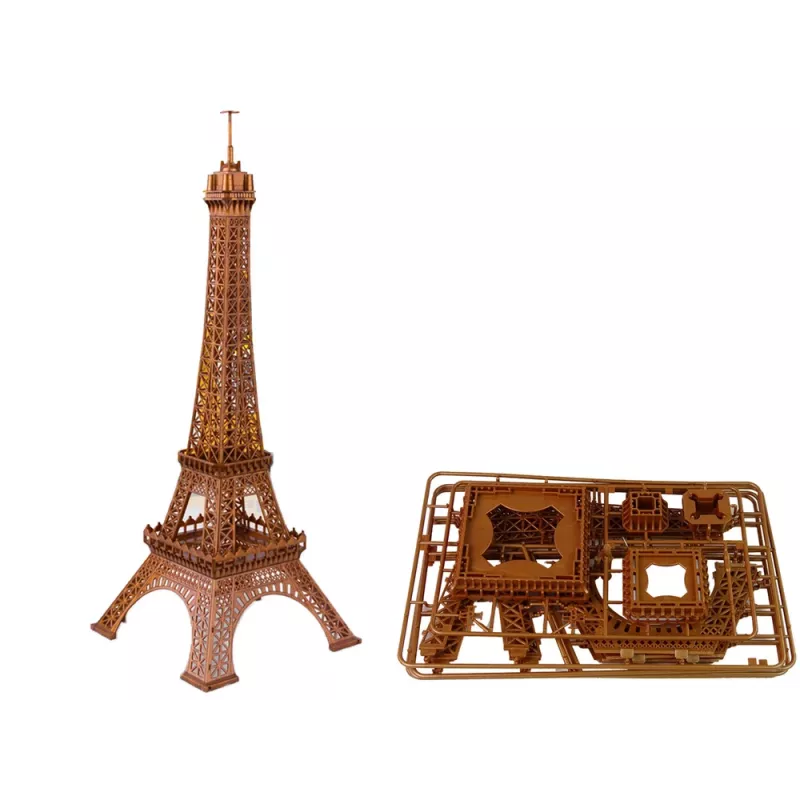 LEAN TOYS rakennusnosturi kaukosäätimellä 90 cm korkea Eiffel-torni rakennussarja
