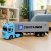 LEAN TOYS konttirekka avautuvin ovin, valo ja ääni – sininen, 54 cm