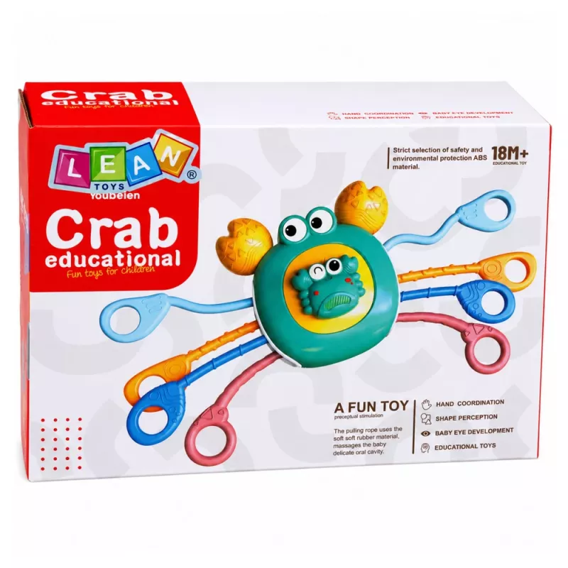 LEAN TOYS rapu aistilelu taaperoille helistin purentarengas sininen