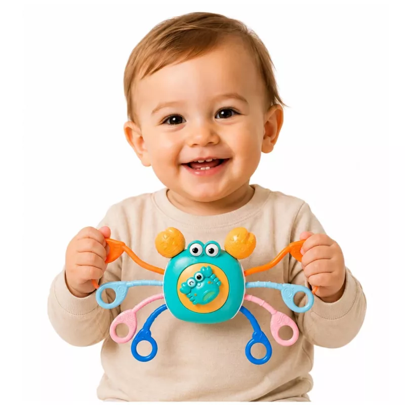 LEAN TOYS rapu aistilelu taaperoille helistin purentarengas sininen