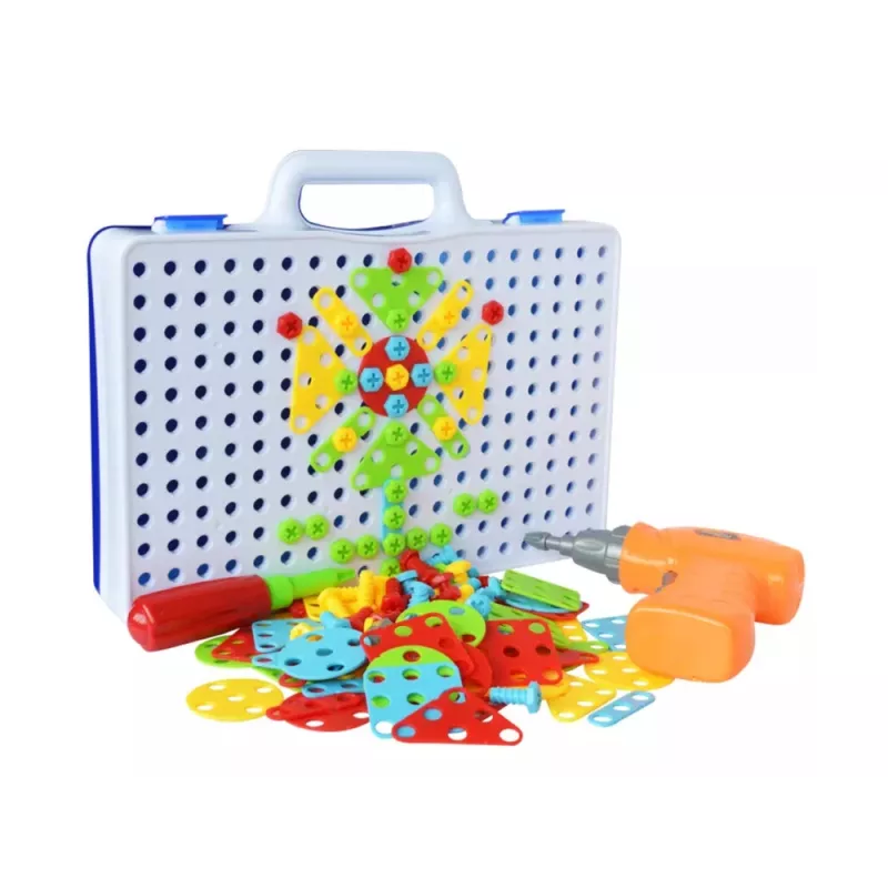 LEAN TOYS luova mosaiikkipalapeli 4in1 ruuvimeisseli 237 osaa