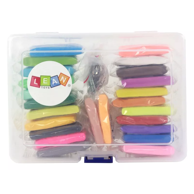 LEAN TOYS luova setti muovailuvaha 24 väriä tarvikkeet