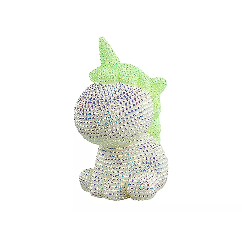 LEAN TOYS Luova yksisarvinen setti DIY timantit kristallit vihreä