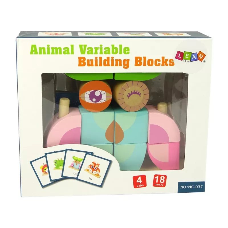 LEAN TOYS Luova puinen tilallinen palapeli pöllö 3D