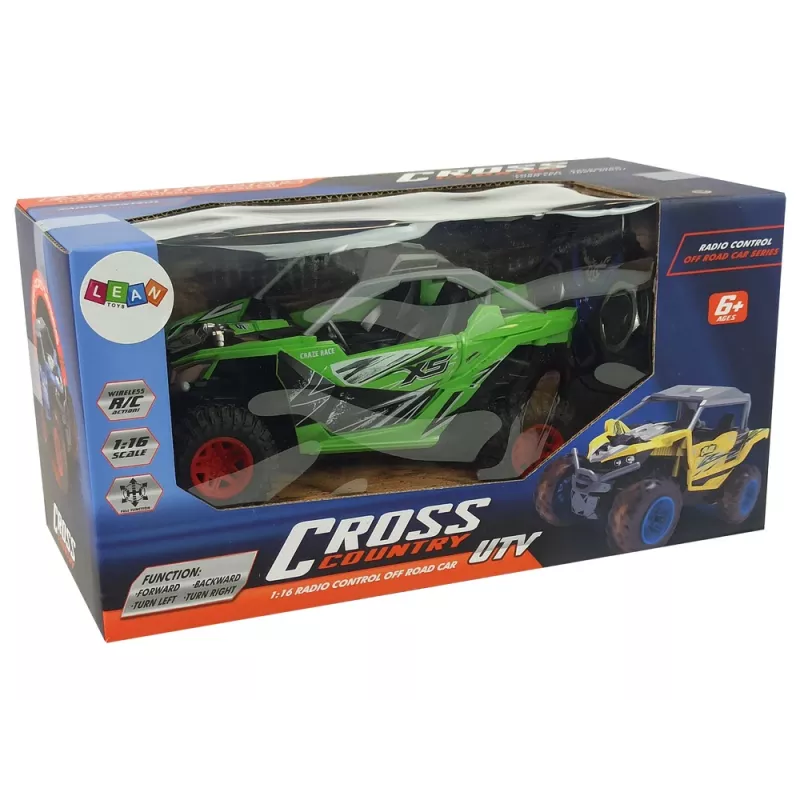 LEAN TOYS Cross Country maasto-ohjattava auto 27 MHz vihreä