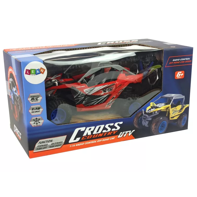 LEAN TOYS Cross Country maasto-ohjattava auto 27 MHz punainen