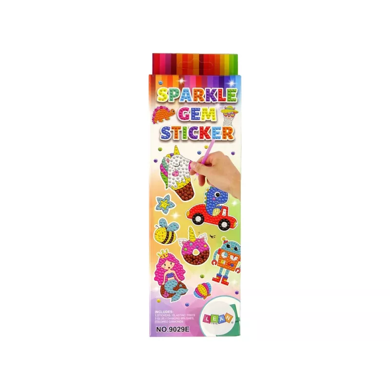 LEAN TOYS timanttikirjontatarra-arkki eläimet puutarha sateenkaari mosaiikki