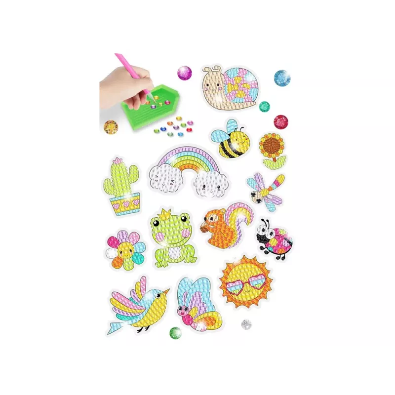 LEAN TOYS timanttikirjontatarra-arkki eläimet puutarha sateenkaari mosaiikki