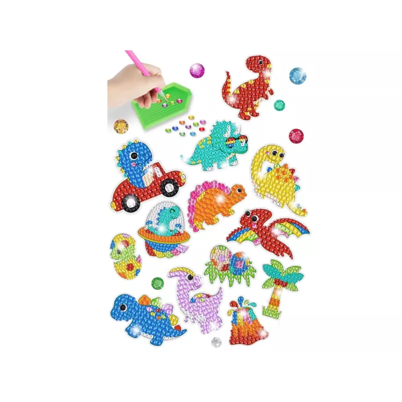LEAN TOYS timanttikirjontatarra-arkki dinosaurukset mosaiikki