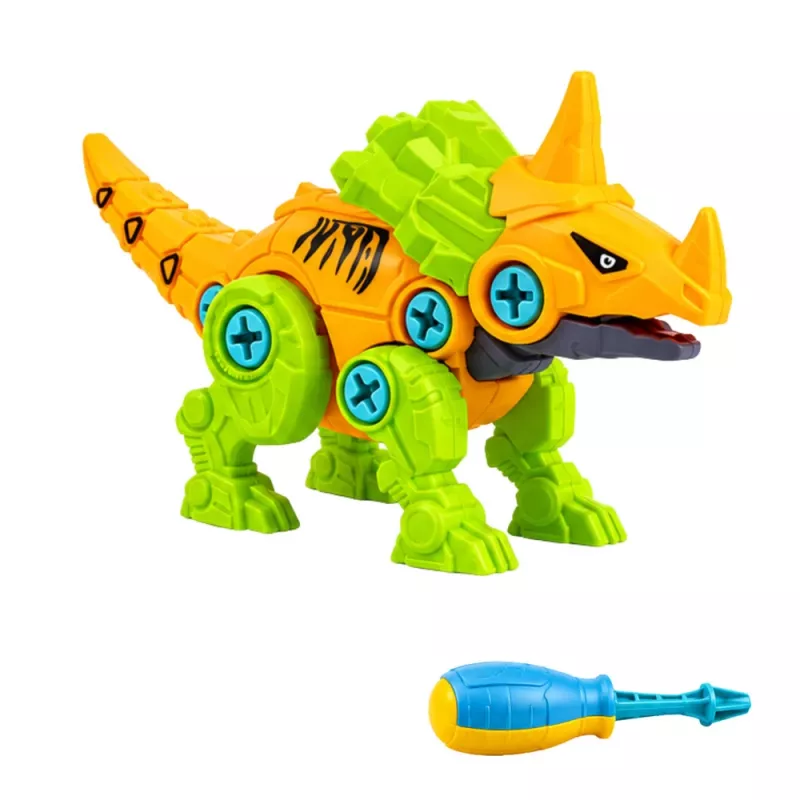 LEAN TOYS dinosaurusrakennuspalikat ruuvaussarja ruuvimeisselillä 4-in-1