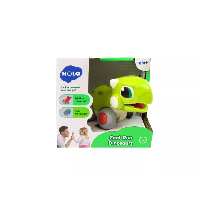 LEAN TOYS dinosaurus pyörillä vihreä figuuri