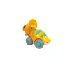 LEAN TOYS dinosaurus pyörillä keltainen Triceratops-figuuri