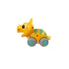 LEAN TOYS dinosaurus pyörillä keltainen Triceratops-figuuri
