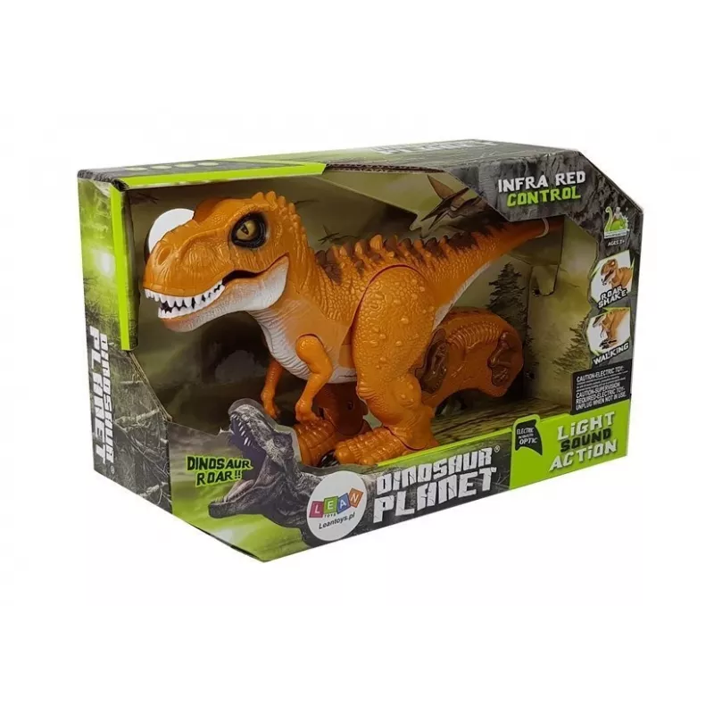LEAN TOYS dinosaurus kauko-ohjattava R/C pronssi ääni valo