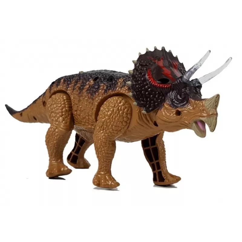 LEAN TOYS Dinosaurus Triceratops paristokäyttöinen keltainen