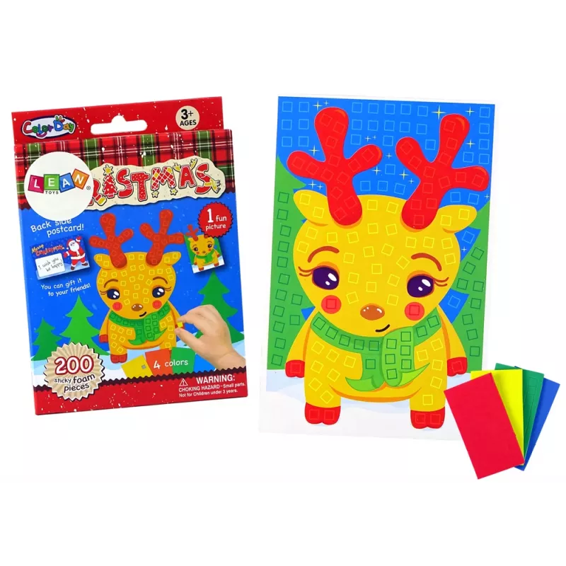 LEAN TOYS DIY värillinen mosaiikki jouluporo tilkkutyösarja