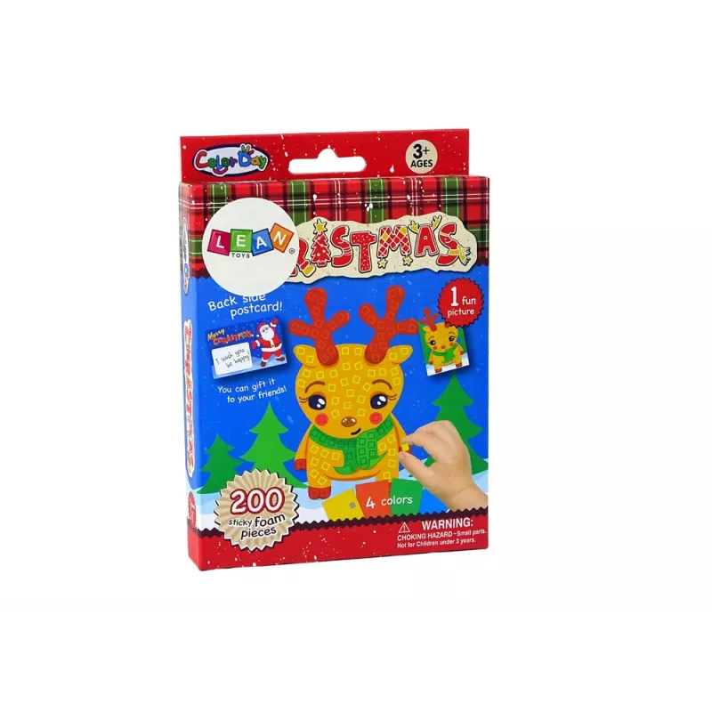 LEAN TOYS DIY värillinen mosaiikki jouluporo tilkkutyösarja