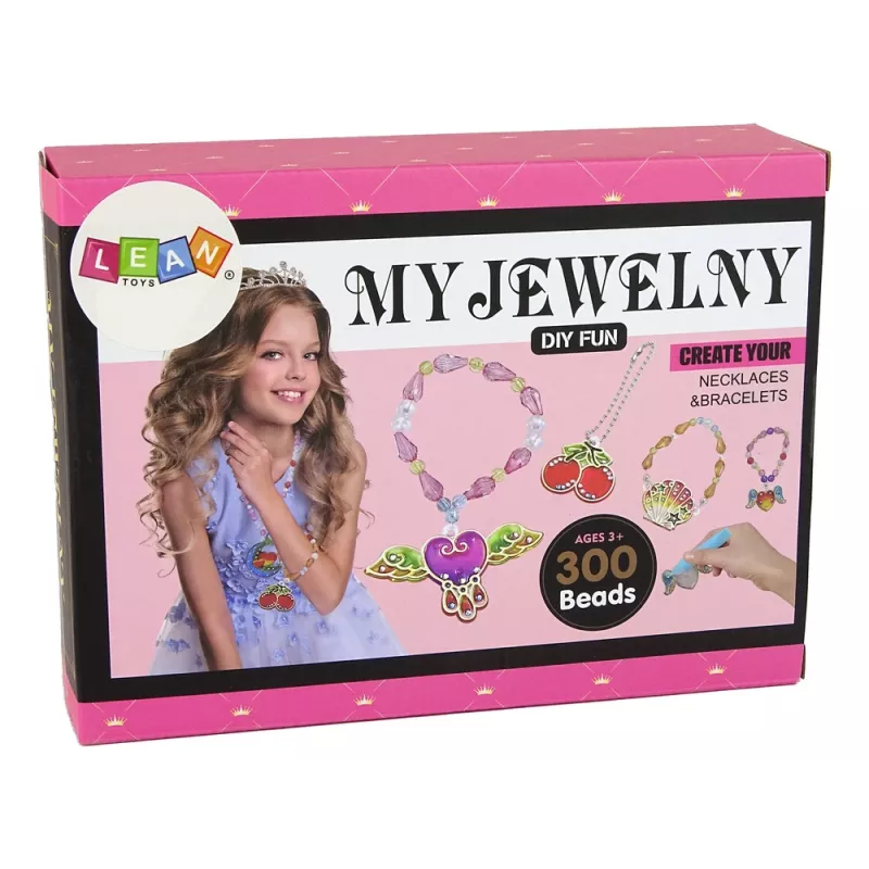 LEAN TOYS DIY-korunvalmistussarja helmet tussit