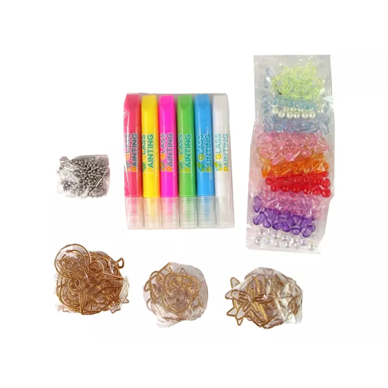 LEAN TOYS DIY-korunvalmistussarja helmet tussit