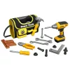 LEAN TOYS DIY-sarja työkalulaukku akkuporakoneelle, 600D polyesteri, musta punaisin yksityiskohdin