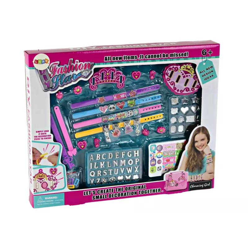 LEAN TOYS DIY kirjainriipus rannekoru korusarja