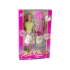 LEAN TOYS nukke pitkillä hiuksilla ja maalausmekolla