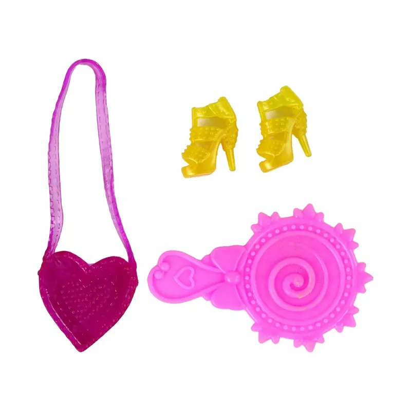 LEAN TOYS nukke pitkillä hiuksilla ja maalausmekolla