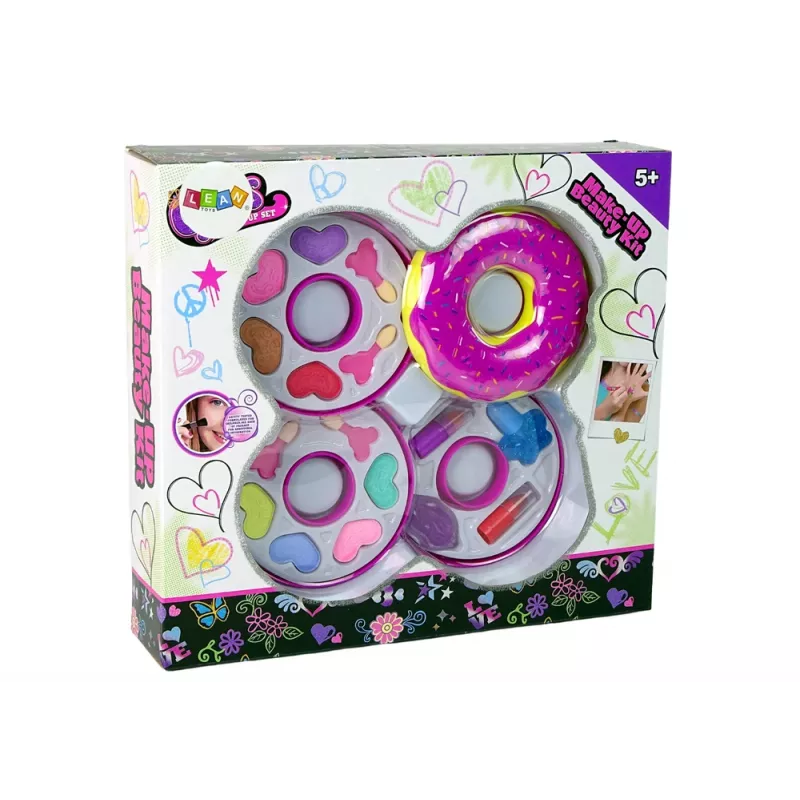 LEAN TOYS Donitsi luomiväri-huulipunapaletti lapsille