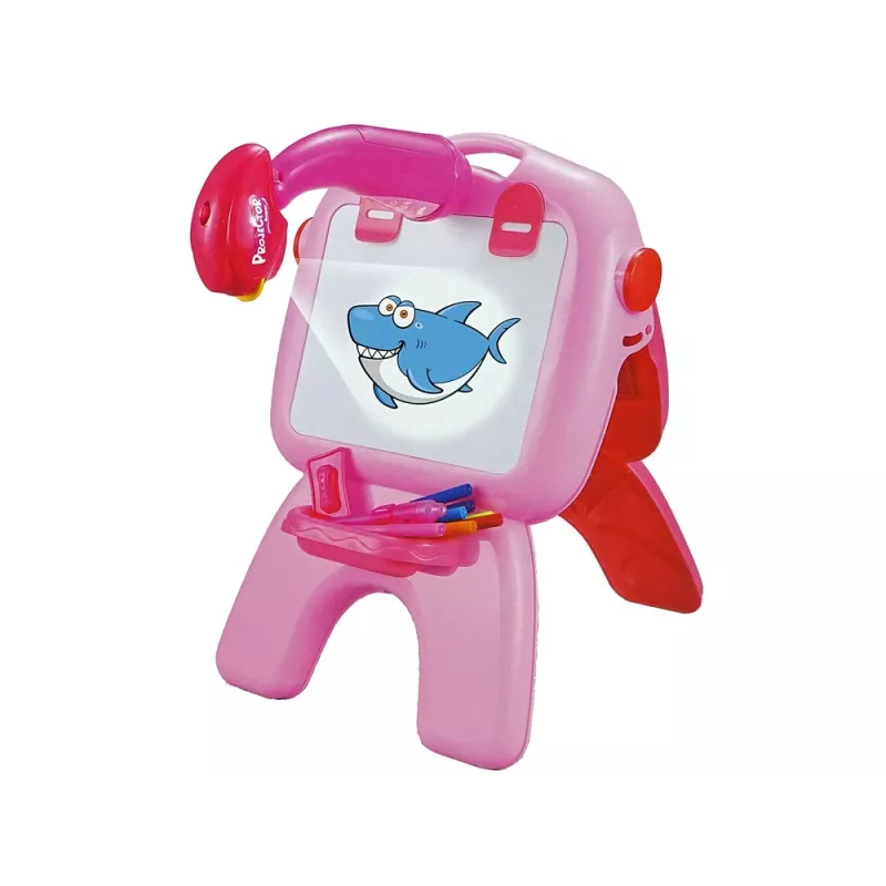 LEAN TOYS kaksipuolinen taulu liitukynät teline projektori kuvat pinkki