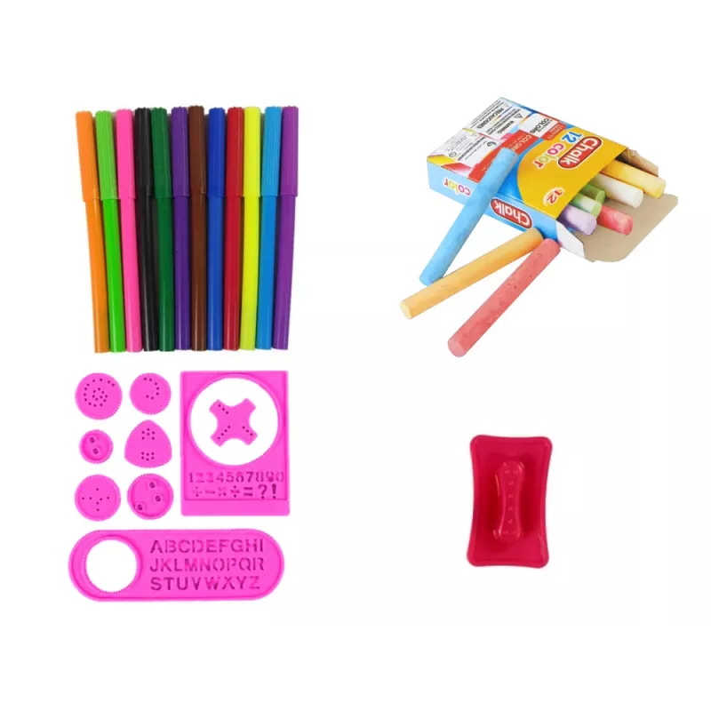 LEAN TOYS kaksipuolinen magneettinen liitutaulu pinkki mallit