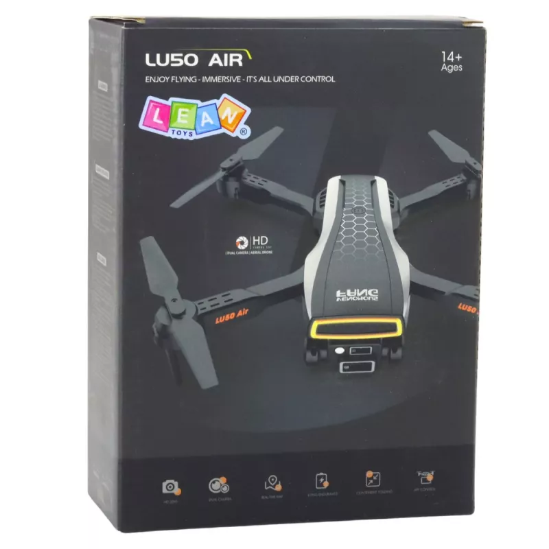 LEAN TOYS Drooni LU50 Air kaksoiskamera HD MV video LED-valot sovellus