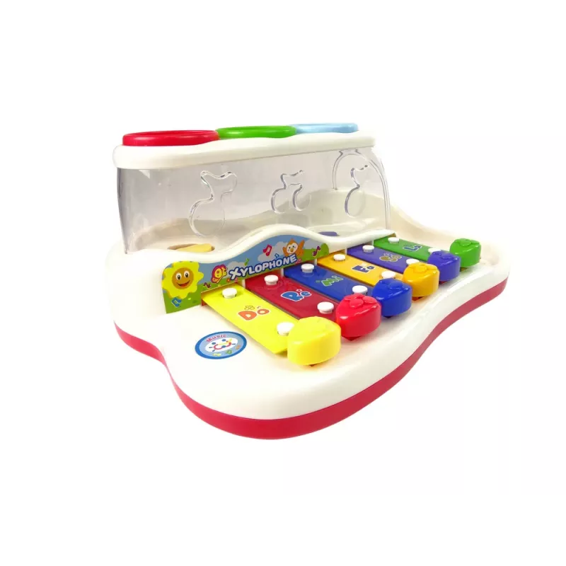 LEAN TOYS opetuksellinen ksylofoni taaperoille vasaralla ja värillisillä palloilla