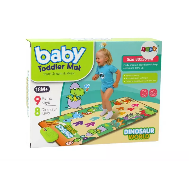 LEAN TOYS Oppiva interaktiivinen tanssimatto dinosaurukset valot äänet