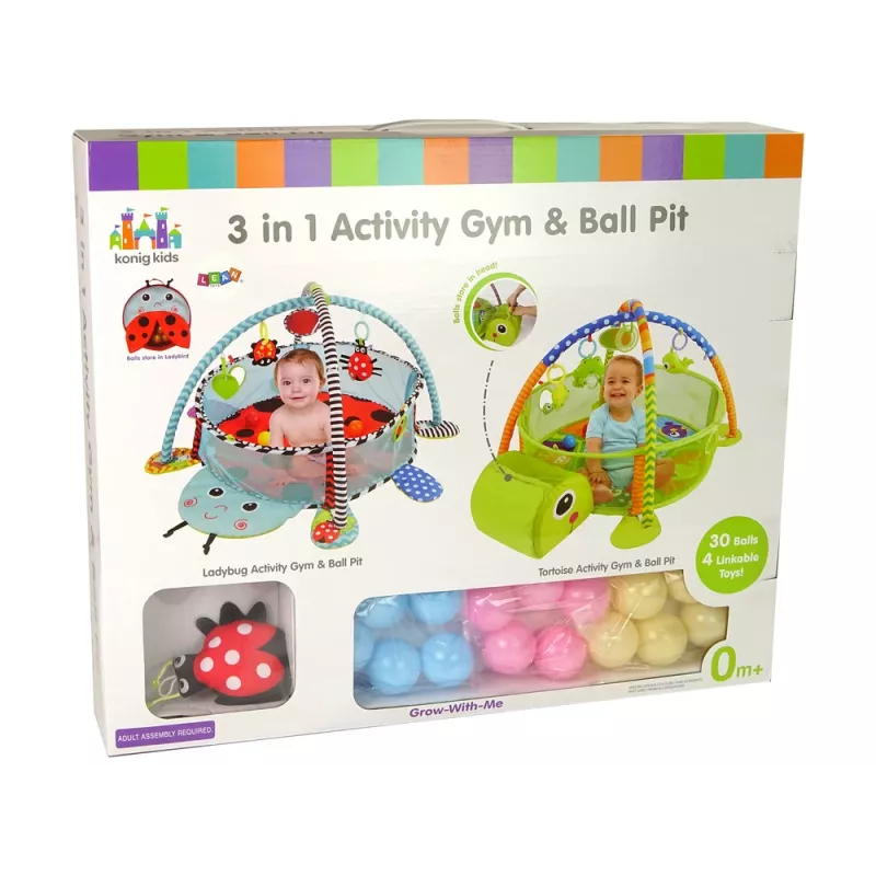 LEAN TOYS oppimismatto kilpikonna leikkikehä pallot vauvoille