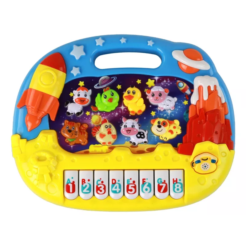 LEAN TOYS oppiva piano englanti eläimet avaruus
