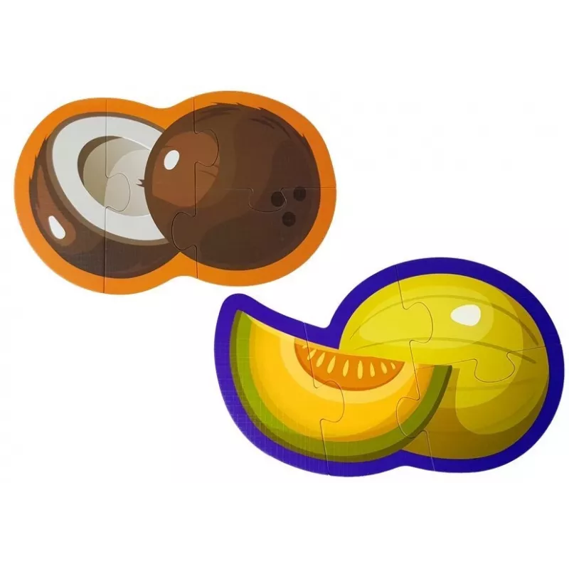 LEAN TOYS oppimispalapeli vauvoille hedelmät 5 osaa 40 osaa